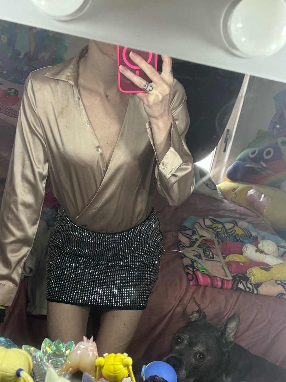 Satin bodysuit